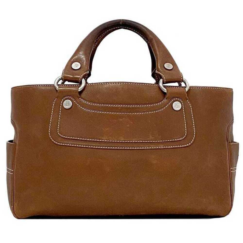 Celine Boogie Bag Brown Leather Logo Retro Work Business